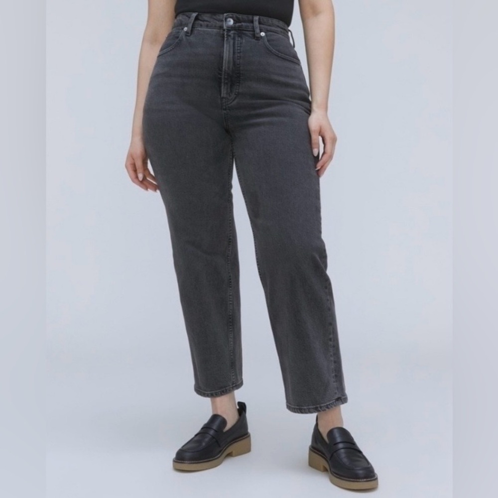 Everlane curvy way-high jean in washed black